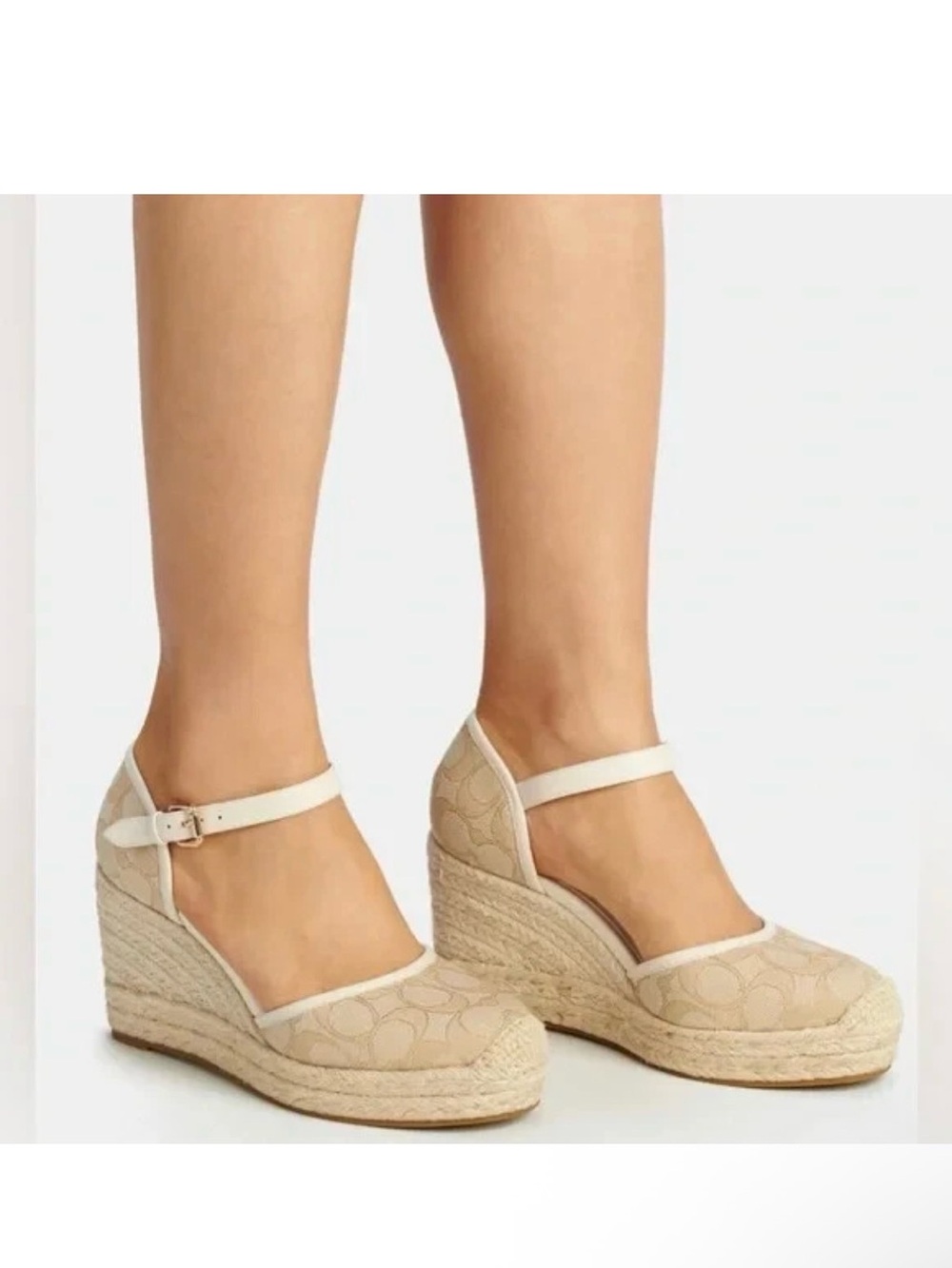Coach Raine Espadrille In Signature Jacquard LIGHT KHAKI